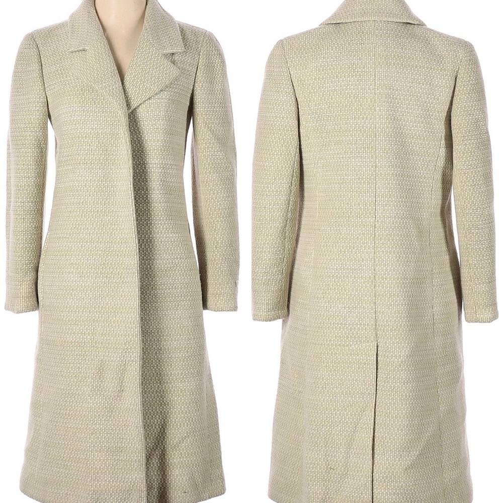 Chanel vintage ivory wool coat